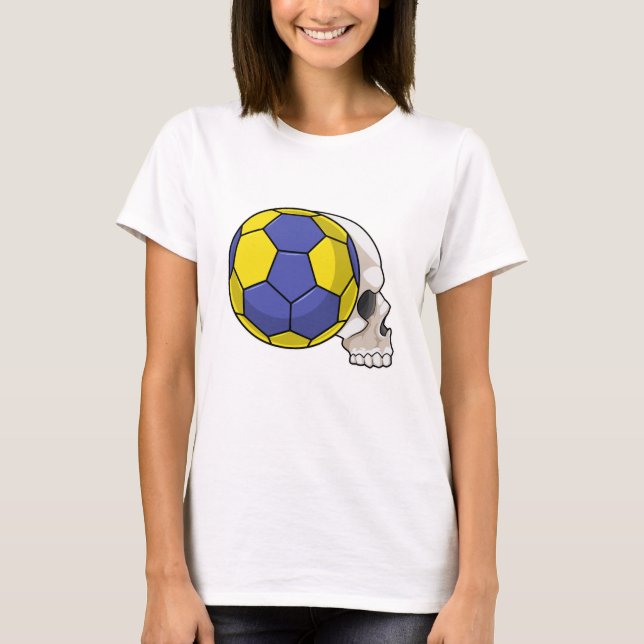 Skull med handbollsport t shirt (Framsida)