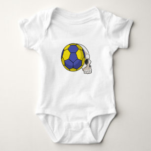 Skull med handbollsport t shirt