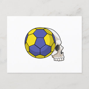 Skull med handbollsport vykort