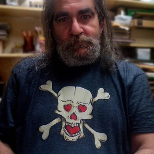 Skull med Hearts T-Shirt