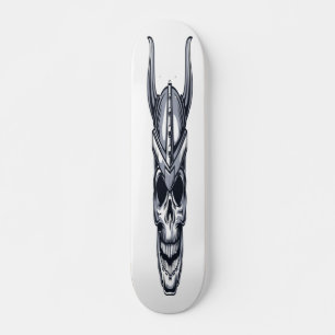 Skull med horn mini skateboard bräda 18,5 cm
