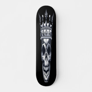 Skull med Krona Mini Skateboard Bräda 18,5 Cm