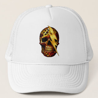 Skull med Leopard Print & Guld Spark Keps