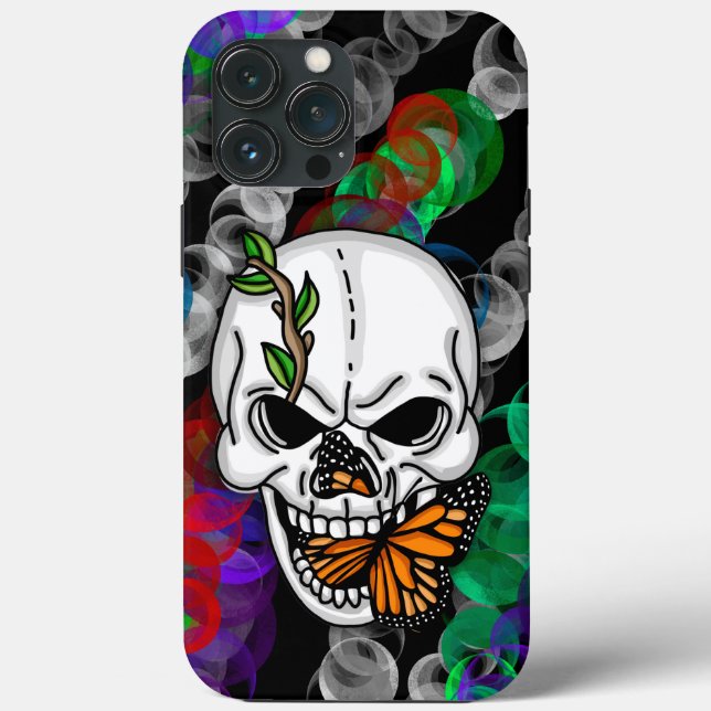 Skull med Monarch Butterfly (Baksida)