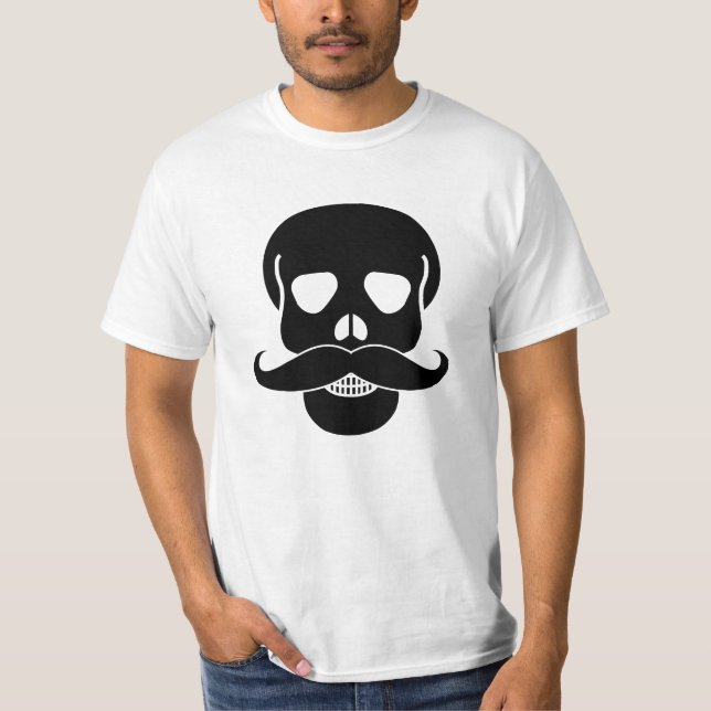 Skull med mustache tee (Framsida)