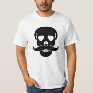 Skull med mustache tee shirt