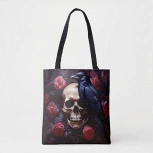 Skull med Raven och Ro Tygkasse