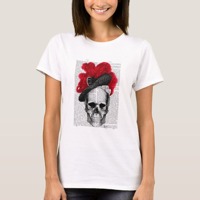Skull med Red Hat Tee Shirt (Framsida)