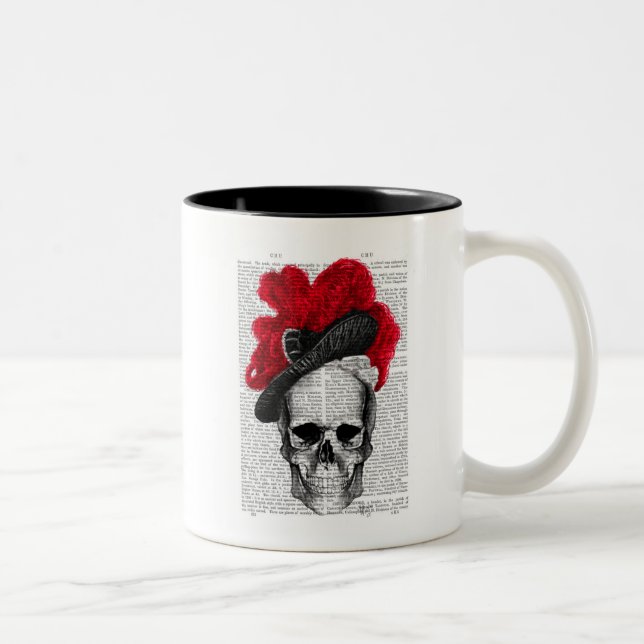 Skull med Red Hat Två-Tonad Mugg (Höger)