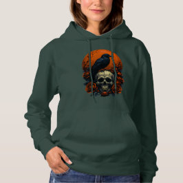Skull med Ro & Kråka Gothic Hoodie T Shirt