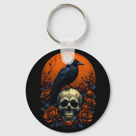 Skull med Ro & Kråka gotisk sötskjorta Nyckelring