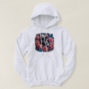 Skull med Ro och Bluebird Hoodie