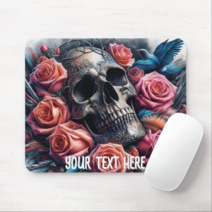 Skull med Ro och Bluebird Musmatta