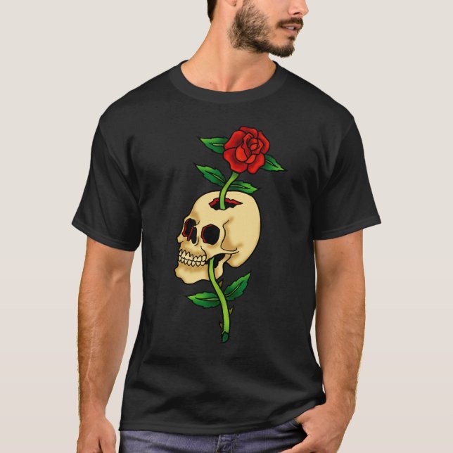 Skull med Ro T Shirt (Framsida)