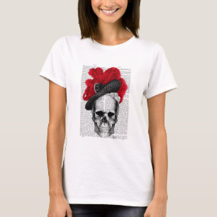 Skull med röd hatt tröja