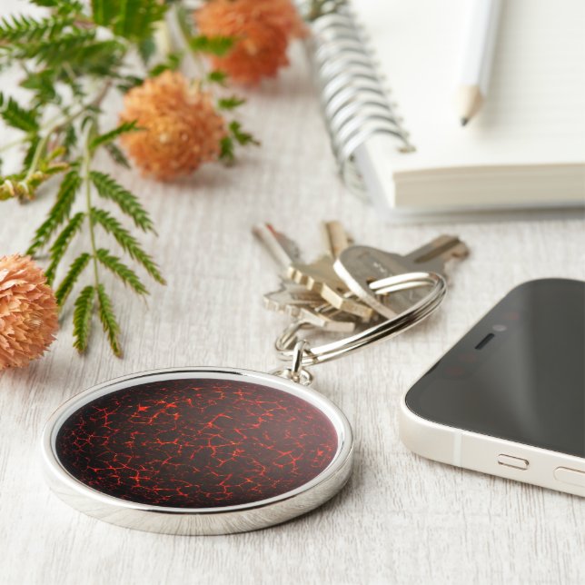 Skull med Samurai Helmet Rund Silverfärgad Nyckelring (Sidan)