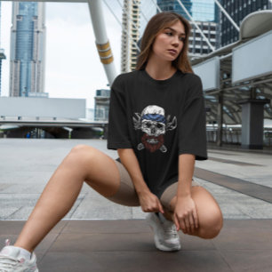 Skull med skägg t shirt