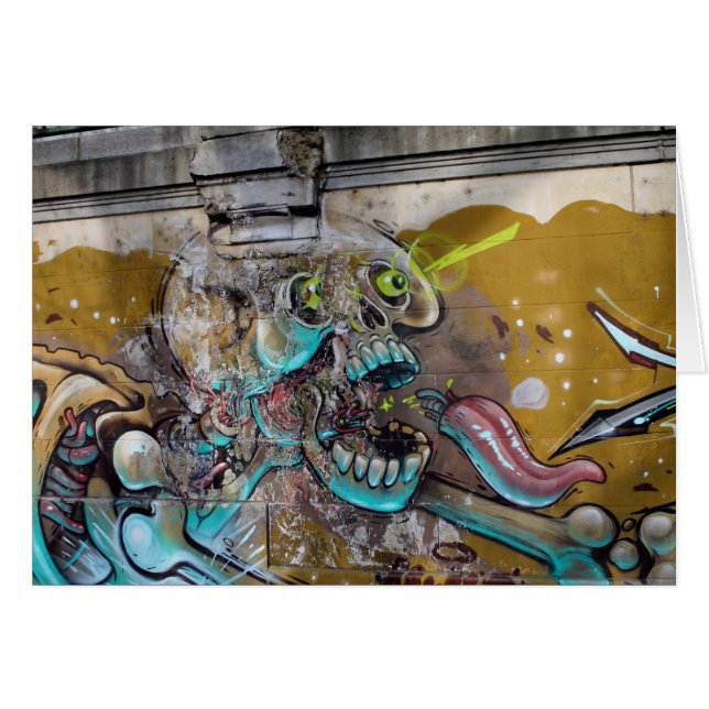 Skull med skrämt skal OBS kort (Framsidan Horizontal)