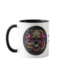 SKULL MED SNAKE ANPASSNINGSBAR MUGG.