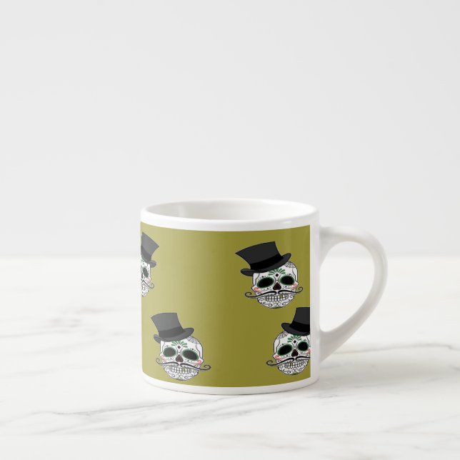 Skull med top hat espressomugg (Höger)
