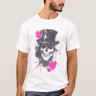 Skull med Top hat T Shirt