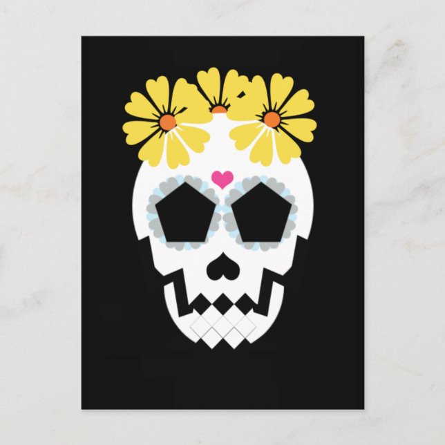 Skull med vykort för blommor (Framsida)