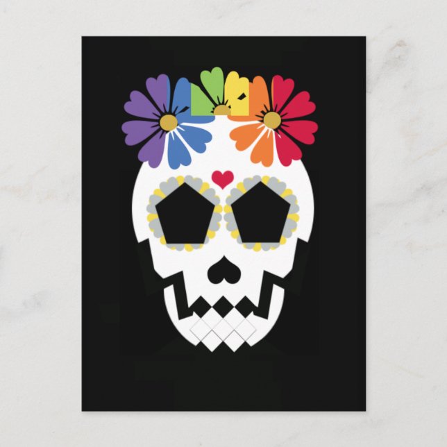 Skull med vykort för blommor (Framsida)