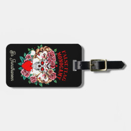 Skull mellan kvinnor Tattokonstinspirerad anpassni Bagagebricka