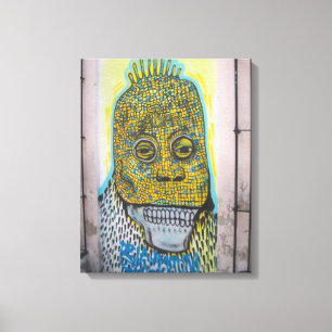 Skull Mexiko Graffiti Street art, riktig världskon Canvastryck