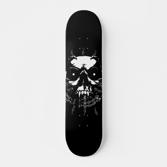 Skull Mini Skateboard Bräda 18,5 Cm (Framsida)