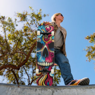 Skull Mini Skateboard Bräda 18,5 Cm