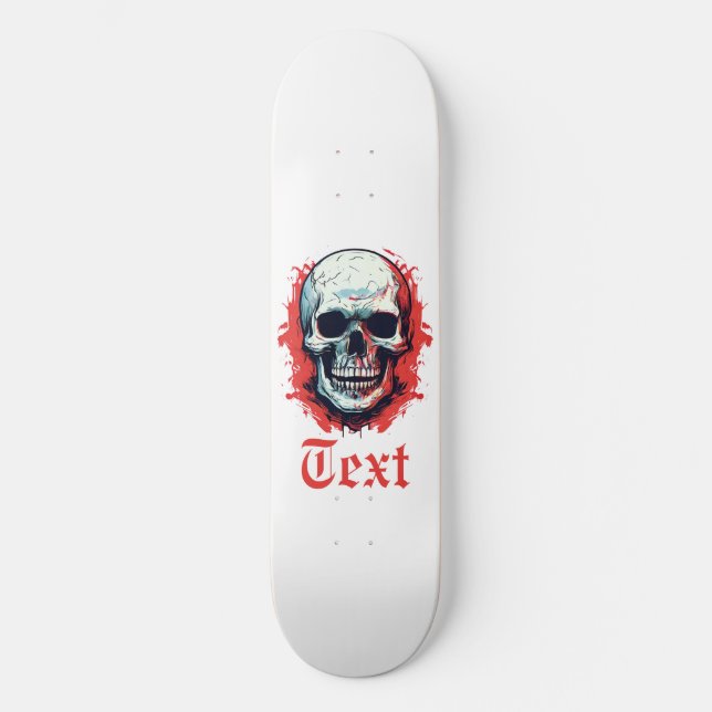Skull Mini Skateboard Bräda 18,5 Cm (Framsida)