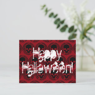 Skull Mönster Boo! Plocka Valfri Färg Happy hallow Vykort
