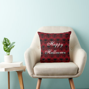 Skull Mönster Elegant Roligt Halloween Goth any Fä Kudde