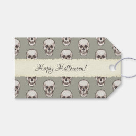 Skull Mönster Gotham Horror Pixel Art Presentetikett