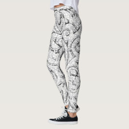 Skull Mönster Halloween Leggings