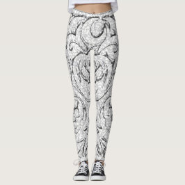Skull Mönster Halloween Leggings