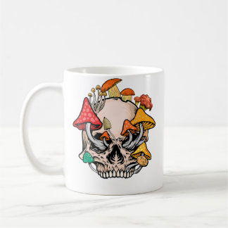 Skull Morel Mushroom Cottagecore Hunter Aesthetic Kaffemugg