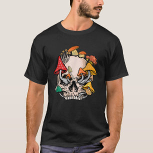 Skull Morel Mushroom Cottagecore Hunter Aesthetic T Shirt