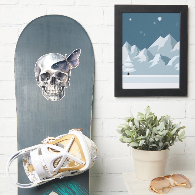 Skull Moth Klistermärken (Snowboard)