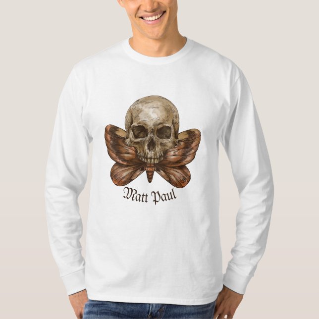 Skull Moth T Shirt (Framsida)