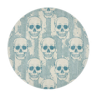 Skull Motif: Sömlös Freehand Mönster