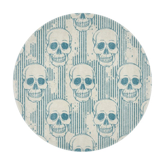 Skull Motif: Sömlös Freehand Mönster (Framsidan)