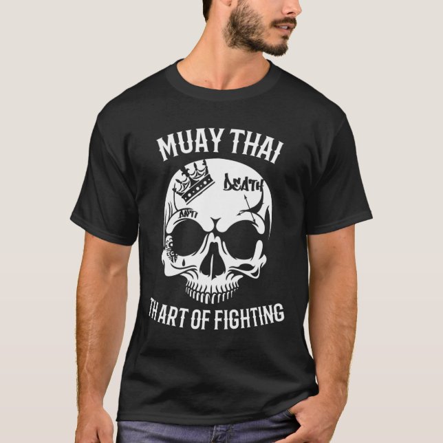 Skull Muay Thai - Nak Muay, Kickboxningspresent  T Shirt (Framsida)