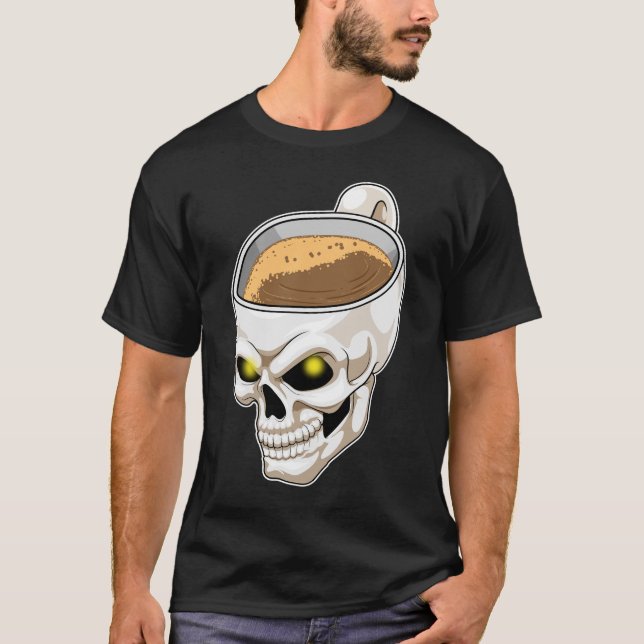 Skull Mugg-kaffe T Shirt (Framsida)