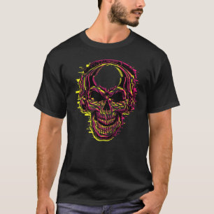 Skull Music Blur T Shirt