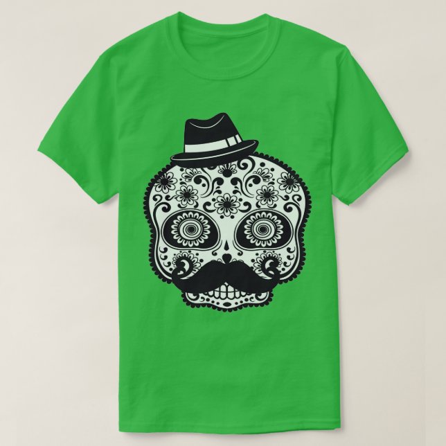 Skull Mustache T Shirt (Design framsida)