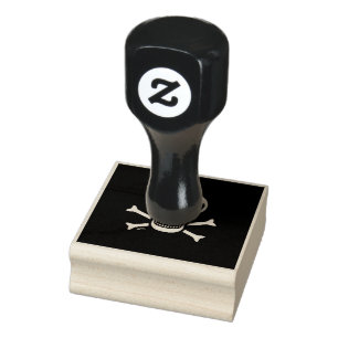Skull n Bones Black gummi frimärke Stämpel