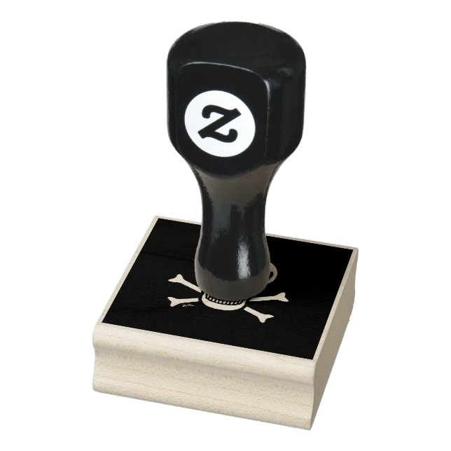 Skull n Bones Black gummi frimärke Stämpel (Stämpel)