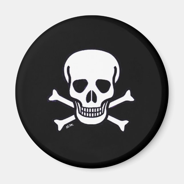 Skull n Bones Black magnet (Framsidan)